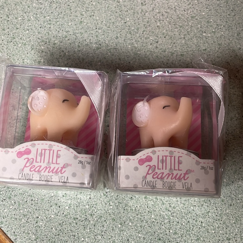 Kate Aspen's Little Peanut elephant-shaped candle, pink